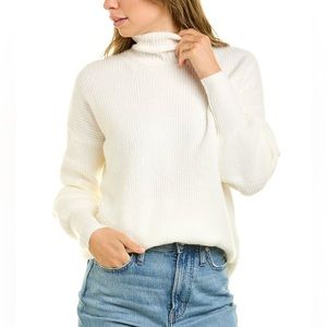 NWT French Connection ribbed wool sweater white size medium